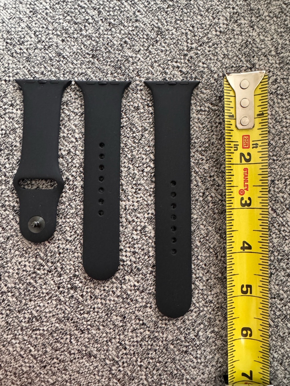 Apple Black Silicone Watch Band Replacement Straps